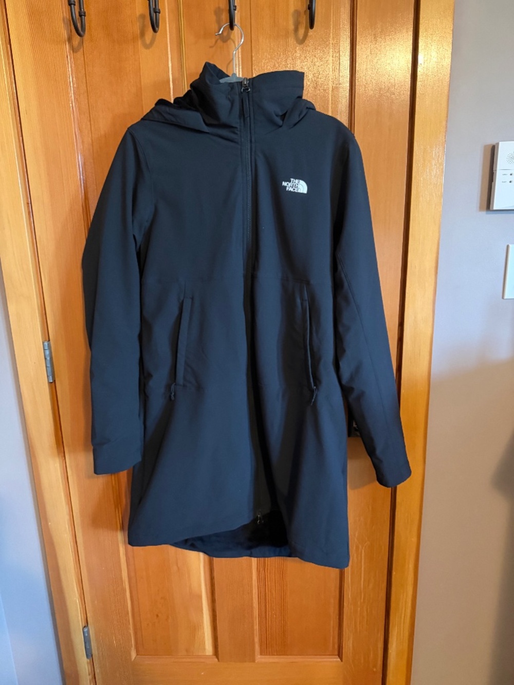 North Face Fleece Lined Hooded Coat Size Large